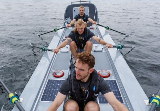 The Maclean brothers rowing across open ocean